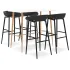 Set mobilier de bar, 5 piese, alb și negru GartenMobel Dekor