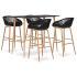 Set mobilier de bar, 5 piese, negru GartenMobel Dekor
