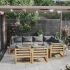 Set mobilier grădină cu perne 10 piese crem lemn masiv acacia GartenMobel Dekor