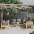 Set mobilier grădină cu perne, 9 piese, lemn masiv acacia	 GartenMobel Dekor