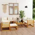 Set mobilier grădină cu perne, 10 piese, lemn masiv de acacia GartenMobel Dekor