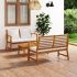 Set mobilier de grădină cu perne, 3 piese, lemn masiv acacia GartenMobel Dekor