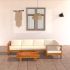 Set mobilier grădină perne gri închis, 6 piese, lemn acacia GartenMobel Dekor