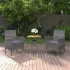 Set mobilier de grădină, 3 piese, gri, poliratan GartenMobel Dekor