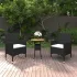 Set mobilier de grădină, 3 piese, gri, poliratan GartenMobel Dekor