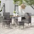 Set mobilier de grădină, 5 piese, negru, poliratan GartenMobel Dekor