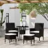 Set mobilier de grădină, 5 piese, gri, poliratan GartenMobel Dekor