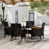 Set mobilier de grădină, 5 piese, negru, poliratan GartenMobel Dekor