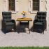 Set mobilier grădină, 5 piese, gri, poliratan, lemn acacia GartenMobel Dekor