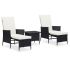 Set mobilier de grădină cu perne, 3 piese, gri, poliratan GartenMobel Dekor