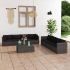 Set mobilier de grădină cu perne, 9 piese, negru, poliratan GartenMobel Dekor