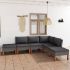 Set mobilier de grădină cu perne, 6 piese, negru, poliratan GartenMobel Dekor