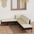 Set mobilier de grădină cu perne, 6 piese, gri, poliratan GartenMobel Dekor