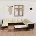 Set mobilier de grădină cu perne, 12 piese, gri, poliratan GartenMobel Dekor