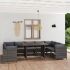 Set mobilier de grădină cu perne, 10 piese, negru, poliratan GartenMobel Dekor