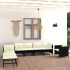 Set mobilier de grădină cu perne, 8 piese, gri, poliratan GartenMobel Dekor