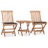 Set mobilier exterior pliabil cu perne, 3 piese, lemn masiv tec GartenMobel Dekor