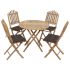Set mobilier de exterior pliabil, cu perne, 5 piese, bambus GartenMobel Dekor