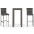 Set mobilier bar de exterior cu perne, 7 piese, negru poliratan GartenMobel Dekor