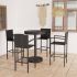Set mobilier de bar de grădină, 3 piese, maro, poliratan GartenMobel Dekor