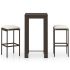 Set mobilier bar de grădină cu perne, 5 piese, maro, poliratan GartenMobel Dekor