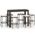 Set mobilier bar de grădină cu perne, 5 piese, maro, poliratan GartenMobel Dekor