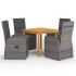 Set mobilier de grădină, 5 piese, gri GartenMobel Dekor