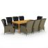 Set mobilier de grădină, 9 piese, gri închis GartenMobel Dekor