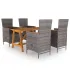 Set de masă pentru grădină, 5 piese, negru GartenMobel Dekor