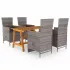 Set de masă pentru grădină, 5 piese, negru GartenMobel Dekor