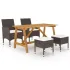 Set de masă pentru grădină, 5 piese, negru GartenMobel Dekor