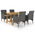 Set mobilier de grădină, 5 piese, gri GartenMobel Dekor