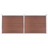 Set panouri gard, 353x146 cm, maro, WPC   GartenMobel Dekor