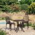 Set mobilier bistro, 5 piese, negru, aluminiu turnat GartenMobel Dekor