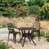 Set mobilier bistro, 5 piese, negru, aluminiu turnat GartenMobel Dekor