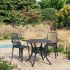 Set mobilier bistro, 5 piese, negru, aluminiu turnat GartenMobel Dekor