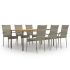 Set mobilier de grădină, 7 piese, gri, poliratan GartenMobel Dekor