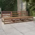 Canapea de grădină cu 3 locuri, maro miere, lemn masiv de pin GartenMobel Dekor