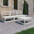 Set mobilier grădină cu perne, 4 piese, lemn masiv pin GartenMobel Dekor