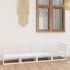 Set mobilier de grădină cu 4 locuri, alb, lemn masiv de pin GartenMobel Dekor