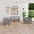 Set mobilier de grădină, 6 piese, gri, lemn masiv de pin GartenMobel Dekor