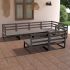 Set mobilier de grădină, 7 piese, gri, lemn masiv de pin GartenMobel Dekor