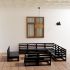 Set mobilier de grădină, 12 piese, maro miere, lemn masiv pin GartenMobel Dekor