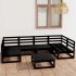 Set mobilier grădină cu perne, 7 piese, negru, lemn masiv pin GartenMobel Dekor
