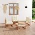 Set mobilier de grădină, 4 piese, negru, lemn masiv de pin GartenMobel Dekor