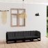 Set mobilier de grădină cu 4 locuri, alb, lemn masiv de pin GartenMobel Dekor