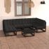 Set mobilier de grădină cu perne, 7 piese, lemn masiv de pin GartenMobel Dekor