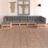 Set mobilier de grădină cu perne, 7 piese, lemn masiv de pin GartenMobel Dekor
