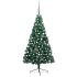 Brad Crăciun artificial pre-iluminat set globuri verde 120 cm GartenMobel Dekor