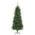 Brad Crăciun pre-iluminat artificial set globuri, verde, 210 cm GartenMobel Dekor